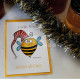 CARTE ILLUSTRATION C.DANA - JOYEUSES FETES - "L'ABEILLE ATTITUDE"