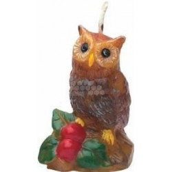 MOULE A BOUGIE : HIBOU ET FRUITS