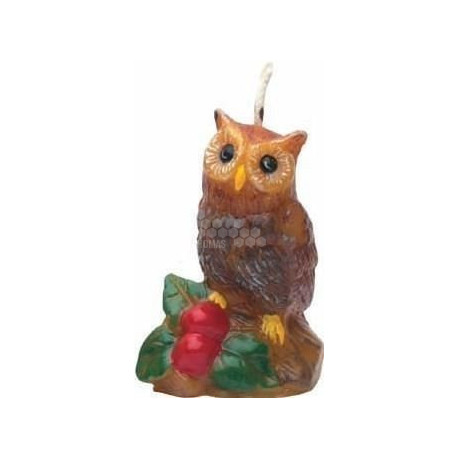 MOULE A BOUGIE : HIBOU ET FRUITS