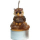 MOULE A BOUGIE : HIBOU SUR SOCLE