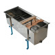 "BAC A DESOPERCULER INOX THOMAS ""PRO"" 1310 X 530 HAUTEUR REGLABLE"