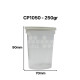 POT PLASTIQUE NICOT 250 GR PEP TRANSPARENT SS IMPRESSION