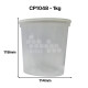 POT PLASTIQUE NICOT KG PEP TRANSPARENT SS IMPRESSION