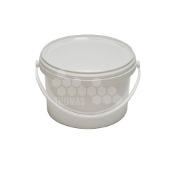 SEAU PLASTIQUE BLANC 5 KG DE MIEL AVEC COUVERCLE