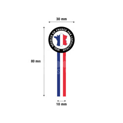 BANDE DE GARANTIE 30*80 mm MODELE FRANCE PREMIUM - (Rouleau de 100)