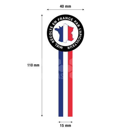 BANDE DE GARANTIE 40*110 mm MODELE FRANCE PREMIUM - (Rouleau de 100)