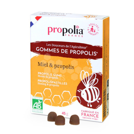 PROPOLIA - GOMMES DE PROPOLIS BIO MIEL-PROPOLIS NATURE (45 g)