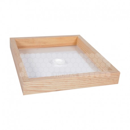 Plateau couvre-cadres d'observation Dadant 10 cadres avec plexiglass