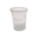 POT PLASTIQUE NICOT 250 GR PEP MIEL TRANSP AVEC IMPRESSION BLANCHE