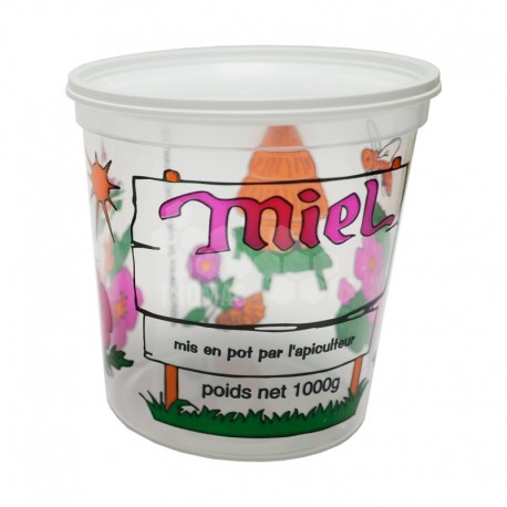 POT PLASTIQUE NICOT KG PEP MIEL 4 COULEURS TRANSP (PEPKIMIEL4COUL)