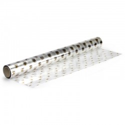 PAPIER TRANSPARENT ABEILLE (Largeur 0.80 M- Le rouleau de 1 M)