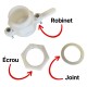 KIT COMPLET ROBINET RESIMEL 40 X 49 (AVEC JOINT ET ÉCROU)