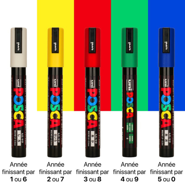 Stylo marqueur Posca de couleur jaune pour marquage de reine