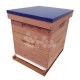 Ruche mi-bois Dadant 10 cadres Confort Essencia® avec toit plat bleu