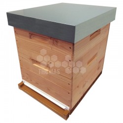 Ruche mi-bois Dadant 10 cadres Confort Essencia® avec toit plat brut