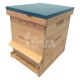 Ruche mi-bois Dadant 10 cadres Passion Essencia® avec toit plat bleu