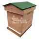 Ruche mi-bois Dadant 10 cadres Confort Essencia® toit chalet vert