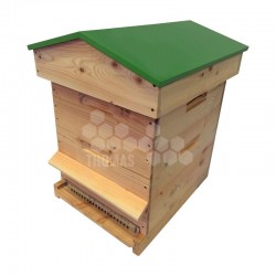 Ruche mi-bois Dadant 10 cadres Passion Essencia® toit chalet vert