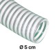 Tuyau spiral plastique alimentaire renforcé par du nylon - Ø 5 cm