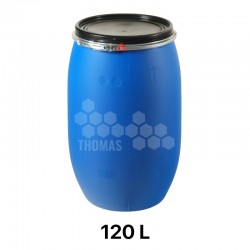 Fût à miel plastique bleu - 120 L - 150 kg