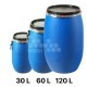 Fût à miel plastique bleu - 120 L - 150 kg