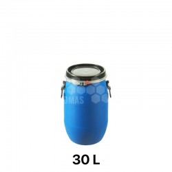 Fût à miel plastique bleu - 30 L - 40 kg