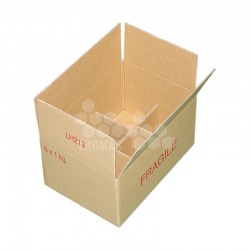 Carton de transport pour 6 pots verre 1 kg TO 82 avec croisillons