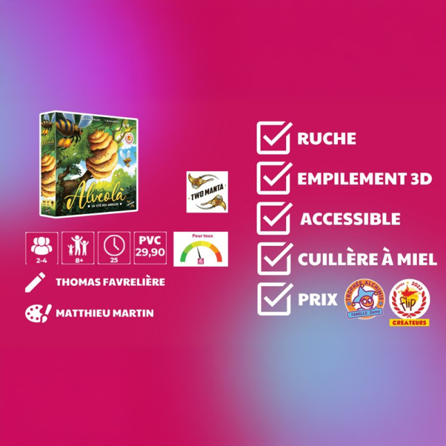 Jeu de stratégie développement Alvéola - La Cité des Abeilles + 8 ans