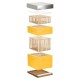 Ruche Dadant 10 cadres Pribois® jaune (avec toit, isolant et cadres)