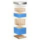 Ruche complète bleue Dadant 10 cadres Pribois® (avec cadres)