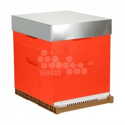 Ruche complète rouge Dadant 10 cadres Pribois® (avec cadres)