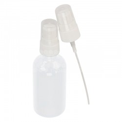 Bouchon pompe spray 7,2 cm B18DIN pour flacon verre ambre (à l'unité)