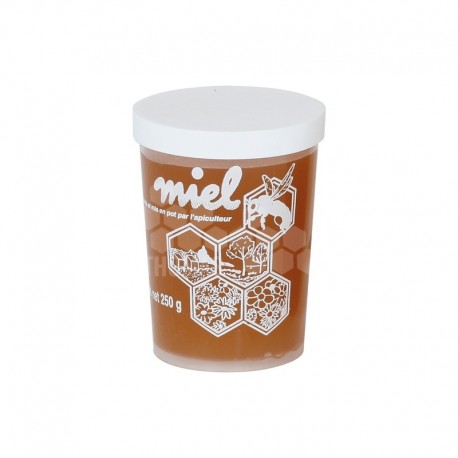 Pot plastique blanc transparent Tepp 5 Alvéoles 250 g (avec capsule)