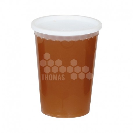 Pot plastique blanc transparent Tepp vierge 500 g (avec capsule)
