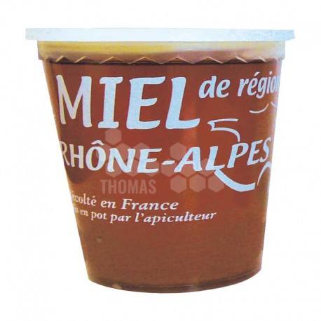 Pot plastique blanc transparent Tepp Rhônes-Alpes 1 kg (avec capsule)