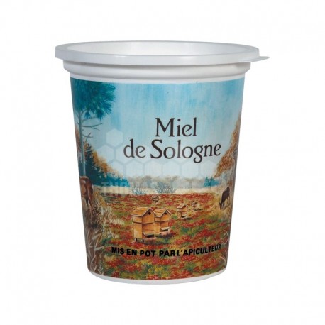 Pot plastique couleur opaque"Sologne" 500 g (avec capsule)