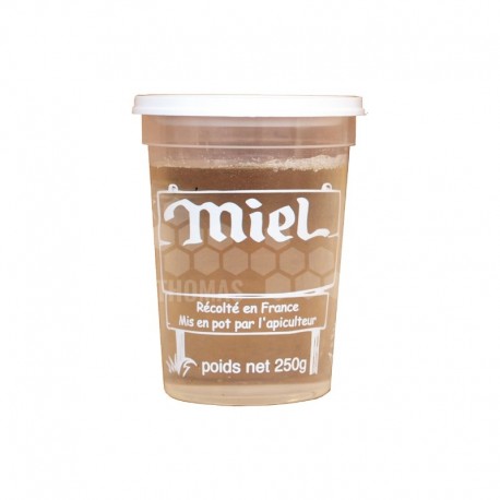 Pot blanc plastique transparent inviolable "Miel" 250 g Nicot®