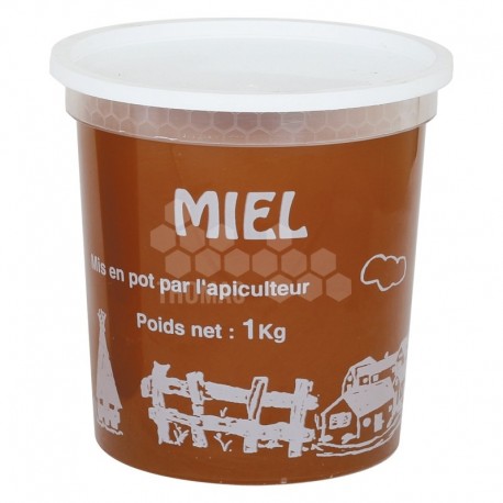 POT PLASTIQUE SIM KG IMPRESSION BLANCHE TRANSPARENT