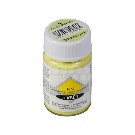 Peinture acrylique pour bougie couleur jaune citron mate (pot 50 ml)