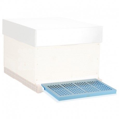 Muselière plastique verte anti-frelons pour ruche Dadant 10 cadres