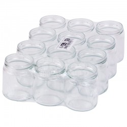 Pots verre Réserve 250 g TO 63 (pack de 12 pièces, sans capsules)