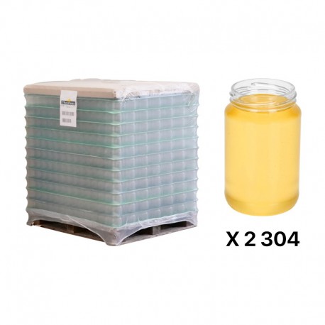 Pots verre Normal 500 g TO 63 (palette de 2304 pièces, sans capsules)