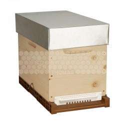 Ruchette Dadant 6 cadres aérée avec toit galva fond PVC Pribois