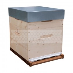 PRIBOIS® : RUCHE DADANT 10 C (cadres FILES-TOIT EN TOLE 100mm)