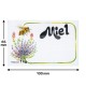 Étiquette miel 1 kg "Fleurs et Abeille" 100 x 65 mm (rouleau de 100)