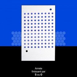 99 pastilles numérotées de couleur bleue pour marquage de reine