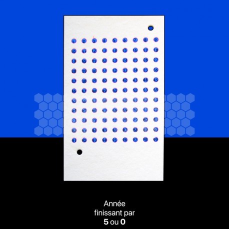 99 pastilles numérotées de couleur bleue pour marquage de reine