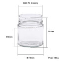 Pots verre Jupe Haute 340 g 262 ml DWO 70 - pack 12 pots seuls