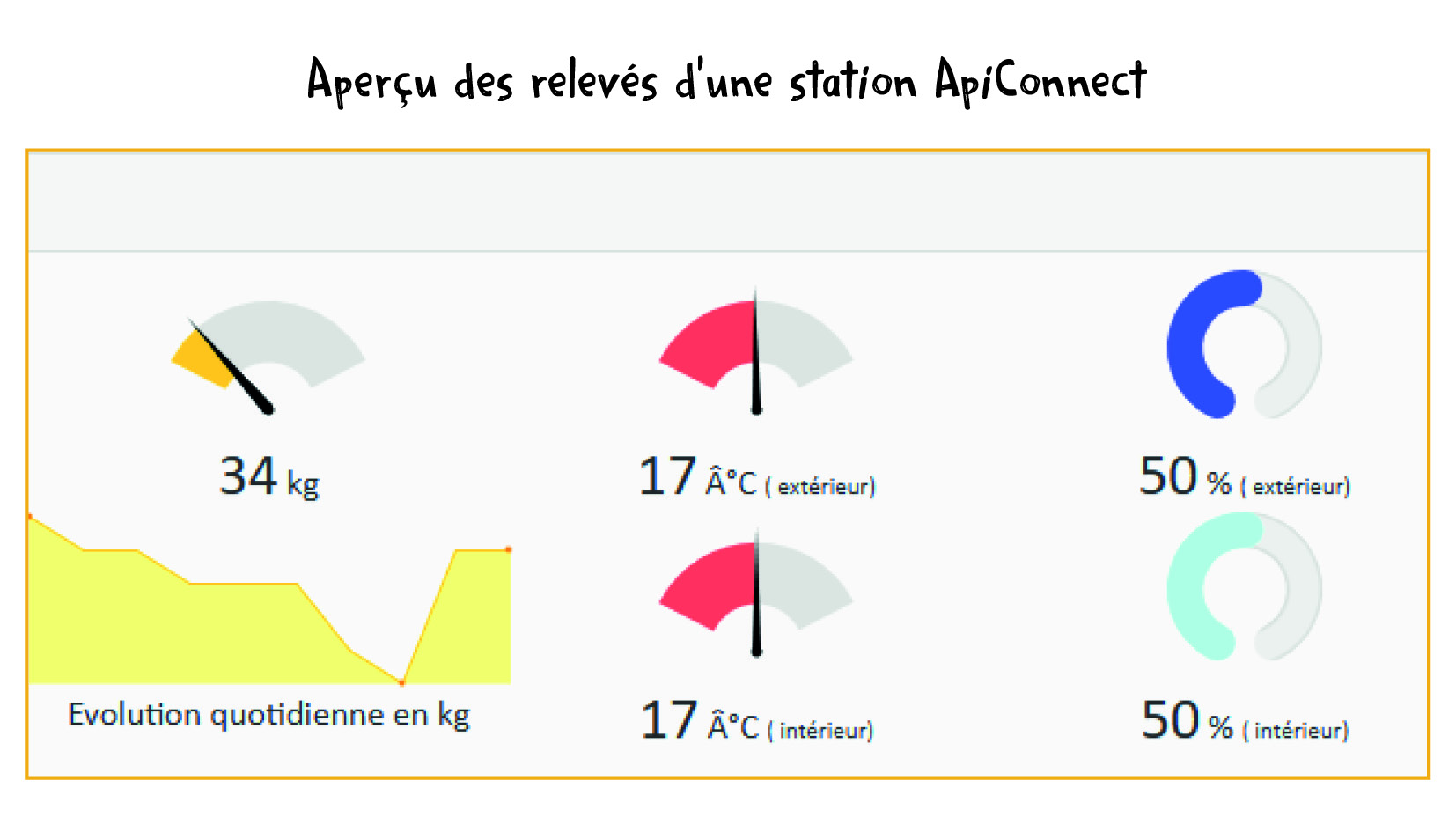 Aperçu des relevés dune ruche Apiconne