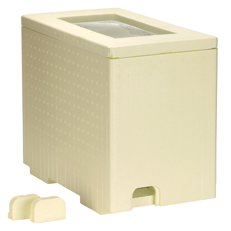 Ruchette de transport essaim polystyrène aérée Novapi Dadant 6 cadres